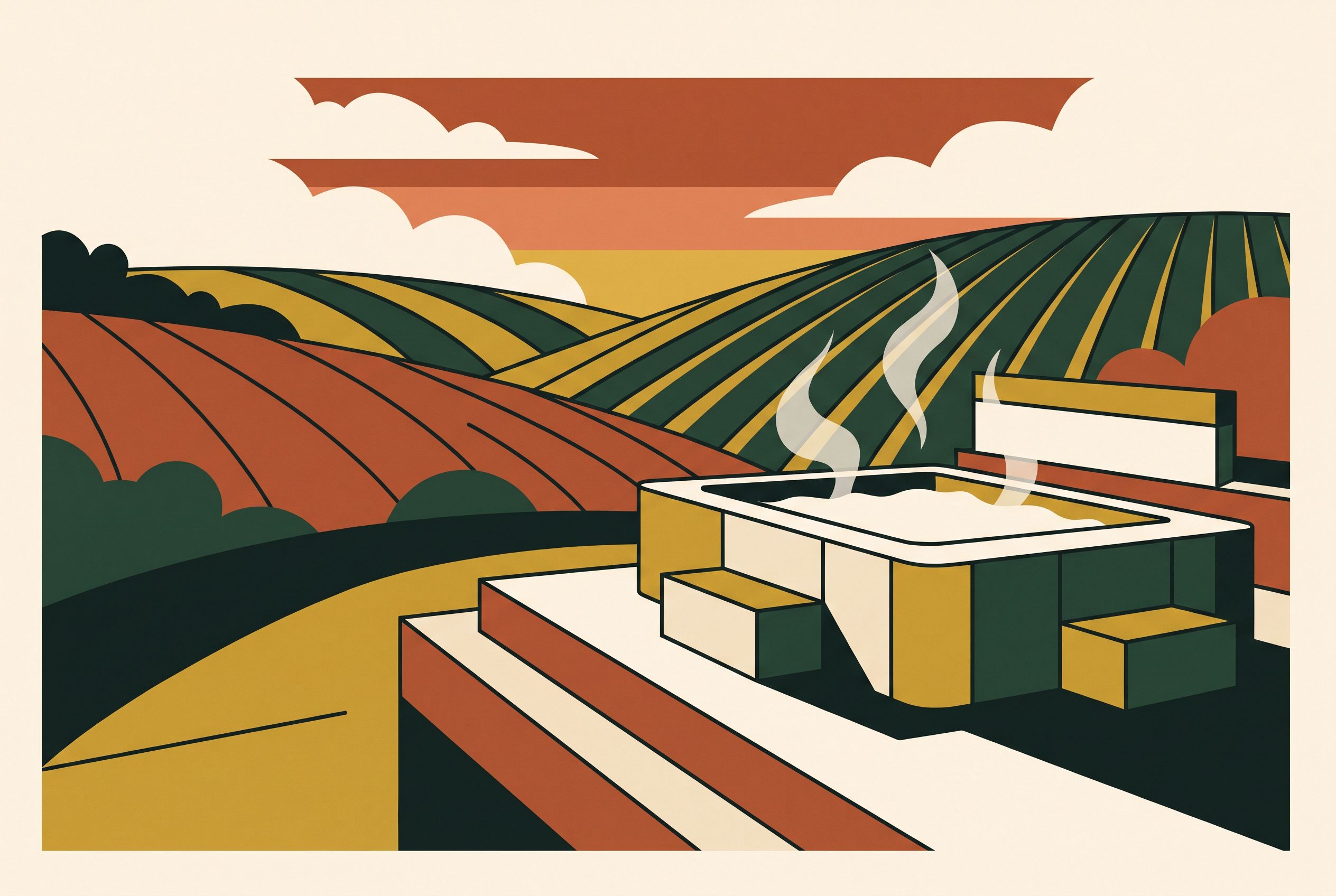 L'Ami Fritz : le jacuzzi face aux vignes d'Ottrott