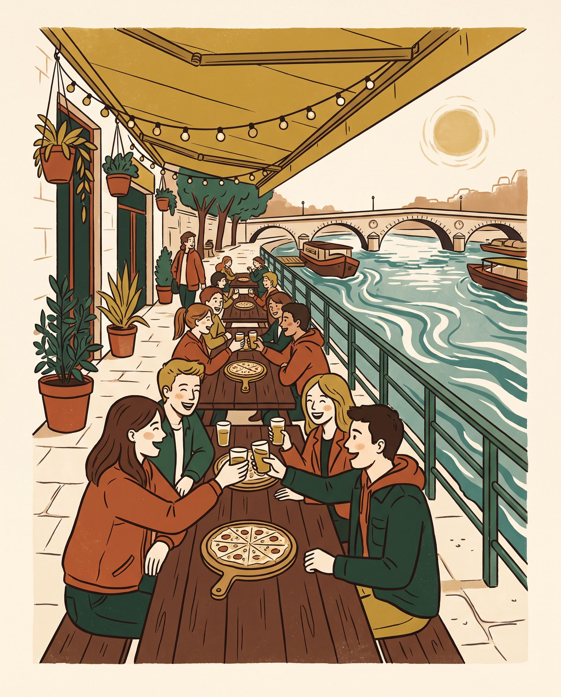 Mama Bubbele : la tarterie flambée conviviale des quais