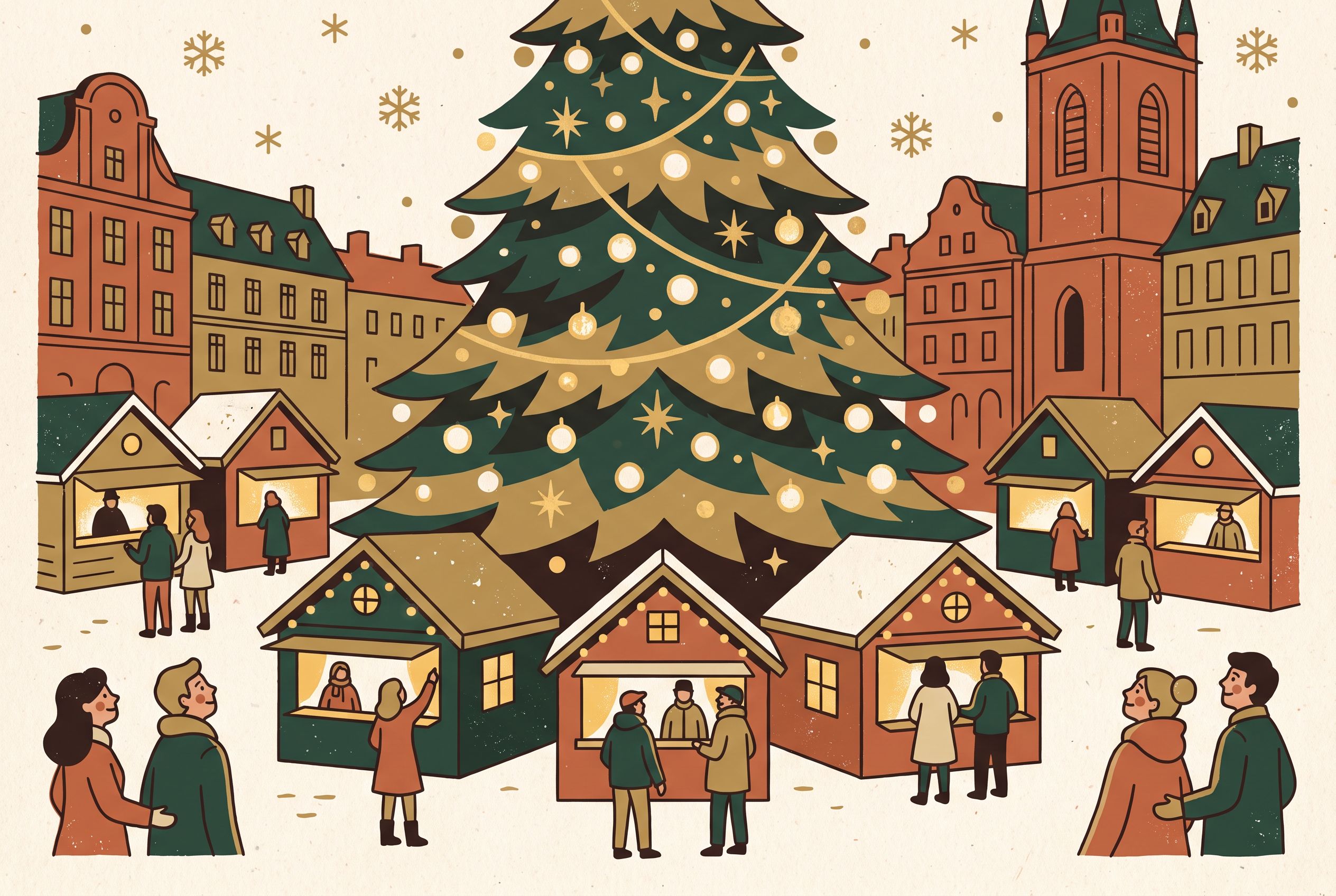 Le Grand Sapin illuminé de la place Kléber à Strasbourg