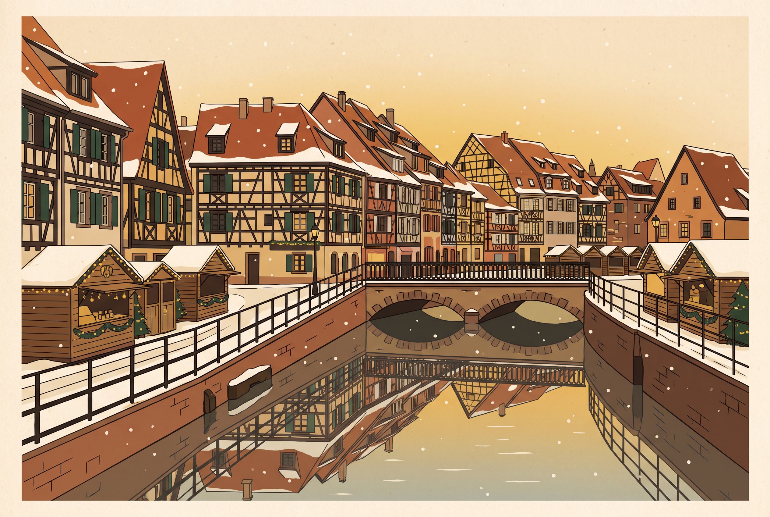 Les marchés de Noël de la Petite France entre colombages et canaux