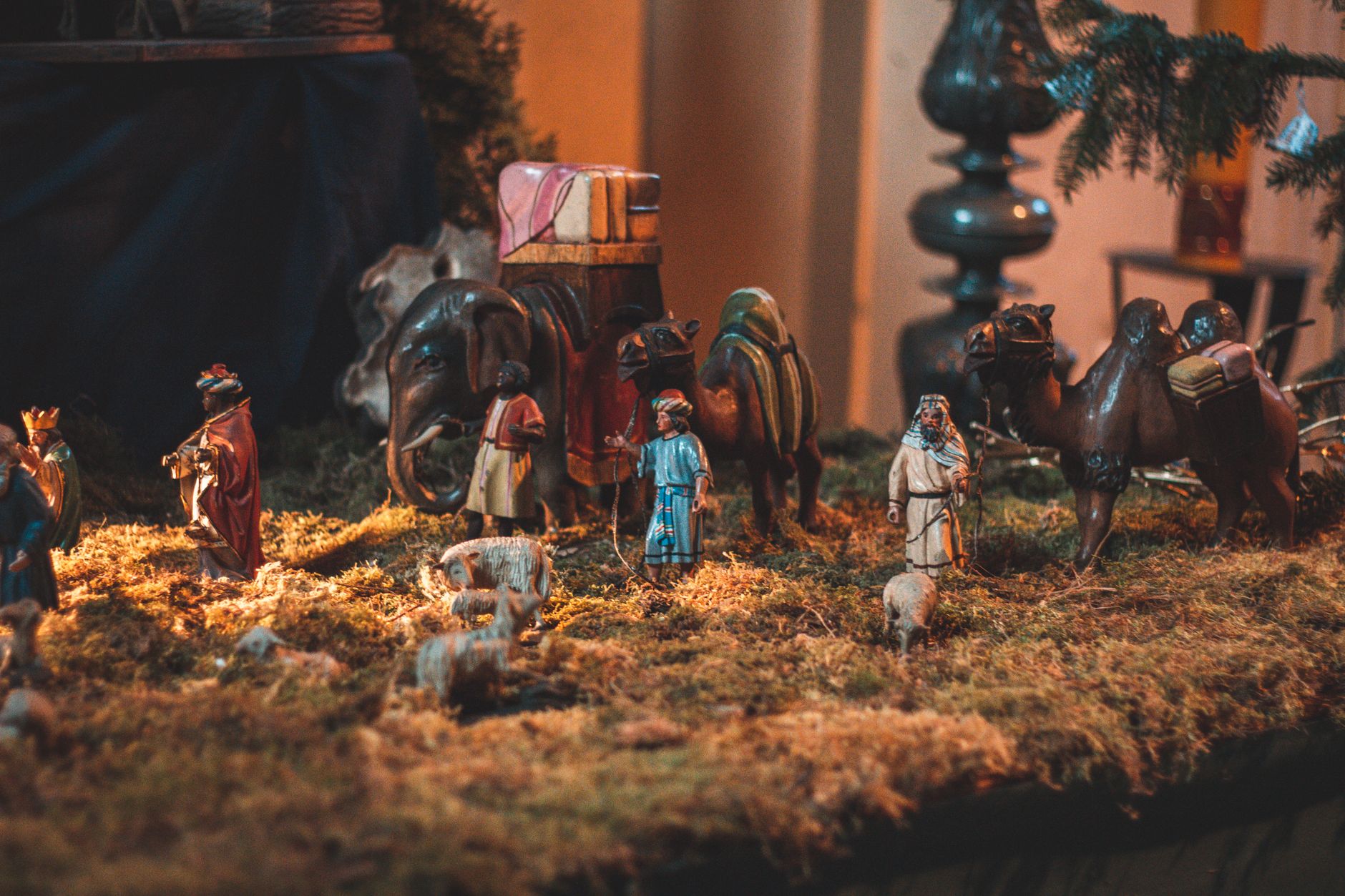 Crèche de Noël traditionnelle avec ses santons
