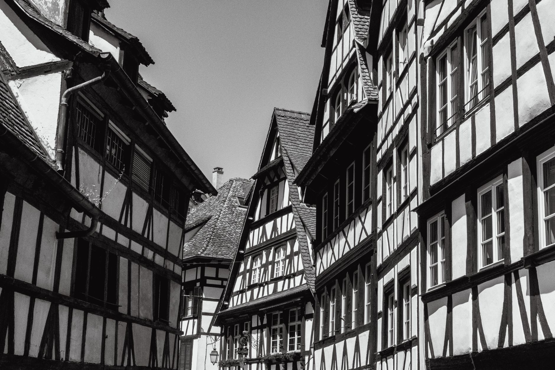 Maisons anciennes à colombages de la vieille ville de Strasbourg